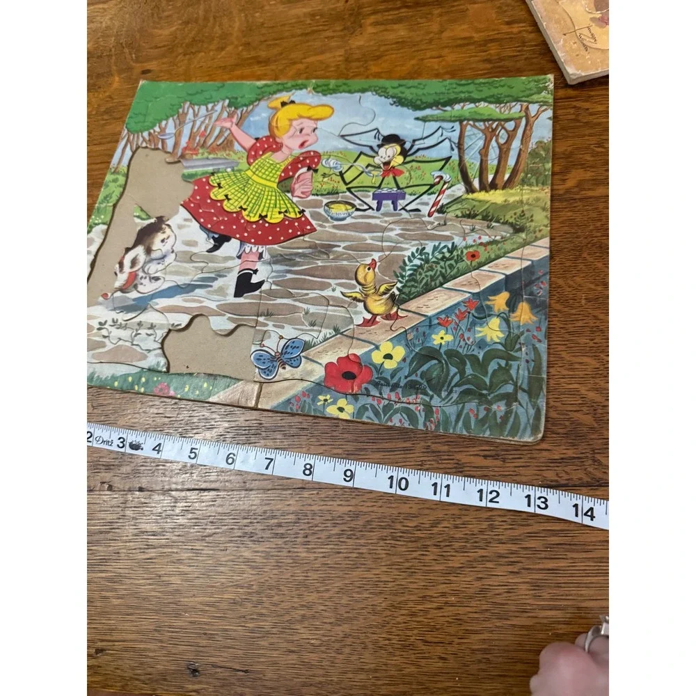 Vintage Frame Tray Puzzles Tuco Lawson Wood Built-Rite Lot of 4‎ Missing Pieces